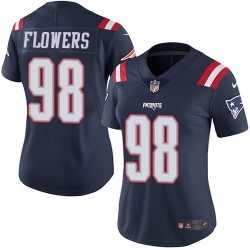 Nike Patriots #98 Trey Flowers Navy Blue Womens Stitched NFL Limited Rush Jersey Nike Patriots #98 Trey Flowers Navy Blue Womens Stitched NFL Limited Rush Jersey