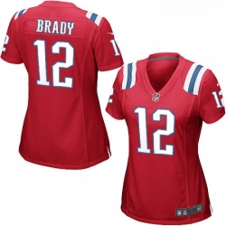 Womens Nike New England Patriots 12 Tom Brady Game Red Alternate NFL Jersey Womens Nike New England Patriots 12 Tom Brady Game Red Alternate NFL Jersey
