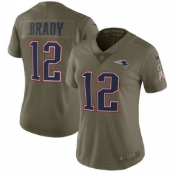 Womens Nike New England Patriots 12 Tom Brady Limited Olive 2017 Salute to Service NFL Jersey Womens Nike New England Patriots 12 Tom Brady Limited Olive 2017 Salute to Service NFL Jersey