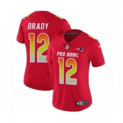 Womens Nike New England Patriots 12 Tom Brady Limited Red AFC 2019 Pro Bowl NFL Jersey Womens Nike New England Patriots 12 Tom Brady Limited Red AFC 2019 Pro Bowl NFL Jersey