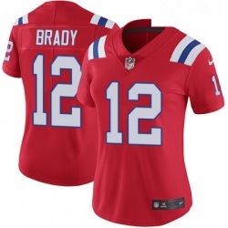 Womens Nike New England Patriots 12 Tom Brady Red Alternate Vapor Untouchable Limited Player NFL Jersey Womens Nike New England Patriots 12 Tom Brady Red Alternate Vapor Untouchable Limited Player NFL Jersey