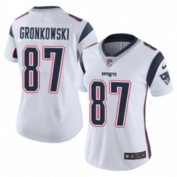 Womens Nike New England Patriots 87 Rob Gronkowski White Vapor Untouchable Limited Player NFL Jersey Womens Nike New England Patriots 87 Rob Gronkowski White Vapor Untouchable Limited Player NFL Jersey