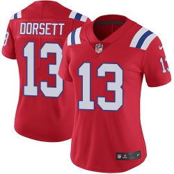 Womens Nike Patriots #13 Phillip Dorsett Red Alternate  Stitched NFL Vapor Untouchable Limited Jersey Womens Nike Patriots #13 Phillip Dorsett Red Alternate  Stitched NFL Vapor Untouchable Limited Jersey