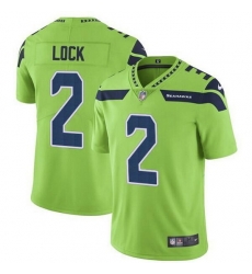 Men Seattle Seahawks 2 Drew Lock Green Vapor Untouchable Limited Stitched jersey