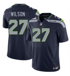 Men Seattle Seahawks 27 Emanuel Wilson Navy 2026 F U S E Vapor Untouchable Limited Stitched Football Jersey Men Seattle Seahawks 27 Emanuel Wilson Navy 2026 F U S E Vapor Untouchable Limited Stitched Football Jersey