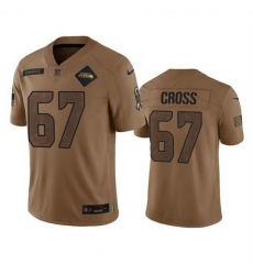 Men Seattle Seahawks 67 Charles Cross 2023 Brown Salute To Service Limited Stitched Football Jersey