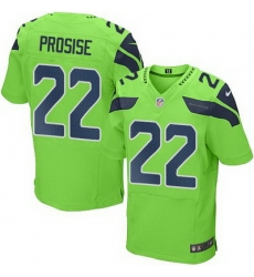 Nike Seahawks #22 C  J  Prosise Green Mens Stitched NFL Elite Rush Jersey