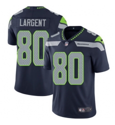 Nike Seahawks #80 Steve Largent Steel Blue Team Color Mens Stitched NFL Vapor Untouchable Limited Jersey