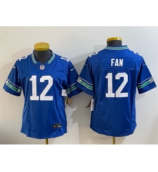 Youth Seattle Seahawks 12 Fan Royal 2024 F U S E Throwback Vapor Limited Stitched Football Jersey Youth Seattle Seahawks 12 Fan Royal 2024 F U S E Throwback Vapor Limited Stitched Football Jersey