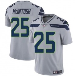 Youth Seattle Seahawks 25 Kenny McIntosh Grey Vapor Limited Stitched Football Jersey