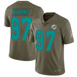 Dolphins 97 Christian Wilkins Olive Men Stitched Football Limited 2017 Salute To Service Jersey Dolphins 97 Christian Wilkins Olive Men Stitched Football Limited 2017 Salute To Service Jersey