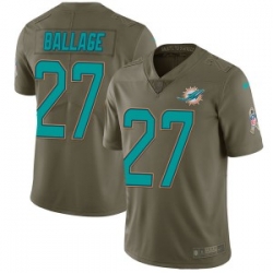 Kalen Ballage Miami Dolphins men Limited Salute to Service Nike Jersey Green Kalen Ballage Miami Dolphins men Limited Salute to Service Nike Jersey Green