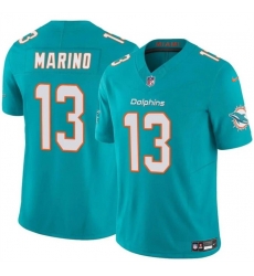 Men Miami Dolphins 13 Dan Marino Aqua 2023 F U S E Vapor Limited Stitched Football Jersey