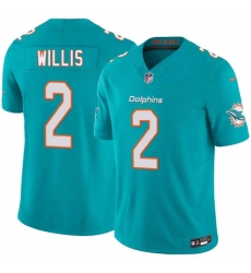 Men Miami Dolphins 2 Malik Willis Aqua 2026 F U S E Vapor Limited Stitched Football Jersey Men Miami Dolphins 2 Malik Willis Aqua 2026 F U S E Vapor Limited Stitched Football Jersey