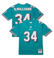 Men Miami Dolphins 34 Ricky Williams Aqua Throwback Stitched Jersey Men Miami Dolphins 34 Ricky Williams Aqua Throwback Stitched Jersey