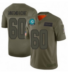 Men Miami Dolphins 60 Robert Nkemdiche Limited Camo 2019 Salute to Service Football Jersey