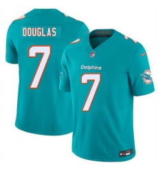 Men Miami Dolphins  7 Caleb Douglas Aqua 2026 Draft F U S E  Vapor Limited Stitched Football Jersey