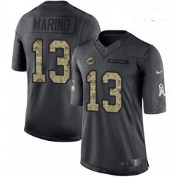 Mens Nike Miami Dolphins 13 Dan Marino Limited Black 2016 Salute to Service NFL Jersey Mens Nike Miami Dolphins 13 Dan Marino Limited Black 2016 Salute to Service NFL Jersey