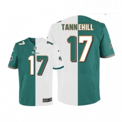 Mens Nike Miami Dolphins 17 Ryan Tannehill Elite Aqua GreenWhite Split Fashion NFL Jersey Mens Nike Miami Dolphins 17 Ryan Tannehill Elite Aqua GreenWhite Split Fashion NFL Jersey