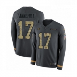 Mens Nike Miami Dolphins 17 Ryan Tannehill Limited Black Salute to Service Therma Long Sleeve NFL Jersey Mens Nike Miami Dolphins 17 Ryan Tannehill Limited Black Salute to Service Therma Long Sleeve NFL Jersey