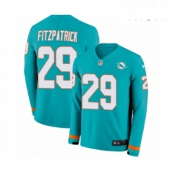 Mens Nike Miami Dolphins 29 Minkah Fitzpatrick Limited Aqua Therma Long Sleeve NFL Jersey Mens Nike Miami Dolphins 29 Minkah Fitzpatrick Limited Aqua Therma Long Sleeve NFL Jersey