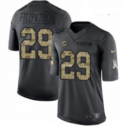 Mens Nike Miami Dolphins 29 Minkah Fitzpatrick Limited Black 2016 Salute to Service NFL Jersey Mens Nike Miami Dolphins 29 Minkah Fitzpatrick Limited Black 2016 Salute to Service NFL Jersey