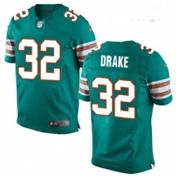 Mens Nike Miami Dolphins 32 Kenyan Drake Elite Aqua Green Alternate NFL Jersey Mens Nike Miami Dolphins 32 Kenyan Drake Elite Aqua Green Alternate NFL Jersey