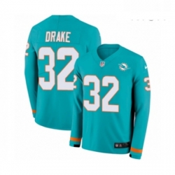 Mens Nike Miami Dolphins 32 Kenyan Drake Limited Aqua Therma Long Sleeve NFL Jersey Mens Nike Miami Dolphins 32 Kenyan Drake Limited Aqua Therma Long Sleeve NFL Jersey