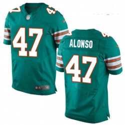 Mens Nike Miami Dolphins 47 Kiko Alonso Elite Aqua Green Alternate NFL Jersey Mens Nike Miami Dolphins 47 Kiko Alonso Elite Aqua Green Alternate NFL Jersey