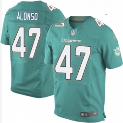 Mens Nike Miami Dolphins 47 Kiko Alonso Elite Aqua Green Team Color NFL Jersey Mens Nike Miami Dolphins 47 Kiko Alonso Elite Aqua Green Team Color NFL Jersey