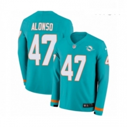 Mens Nike Miami Dolphins 47 Kiko Alonso Limited Aqua Therma Long Sleeve NFL Jersey Mens Nike Miami Dolphins 47 Kiko Alonso Limited Aqua Therma Long Sleeve NFL Jersey