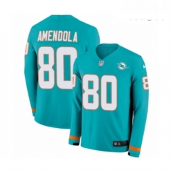 Mens Nike Miami Dolphins 80 Danny Amendola Limited Aqua Therma Long Sleeve NFL Jersey Mens Nike Miami Dolphins 80 Danny Amendola Limited Aqua Therma Long Sleeve NFL Jersey