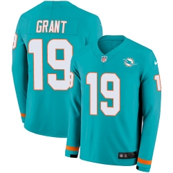 Nike Dolphins 19 Jakeem Grant Aqua Green Team Color Men s Stitched NFL Limited Therma Long Sleeve Jersey Nike Dolphins 19 Jakeem Grant Aqua Green Team Color Men s Stitched NFL Limited Therma Long Sleeve Jersey