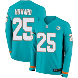 Nike Dolphins 25 Xavien Howard Aqua Green Team Color Men s Stitched NFL Limited Therma Long Sleeve Jersey Nike Dolphins 25 Xavien Howard Aqua Green Team Color Men s Stitched NFL Limited Therma Long Sleeve Jersey
