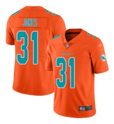 Nike Dolphins 31 Byron Jones Orange Men Stitched NFL Limited Inverted Legend Jersey