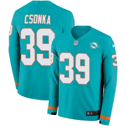 Nike Dolphins 39 Larry Csonka Aqua Green Team Color Men s Stitched NFL Limited Therma Long Sleeve Jersey Nike Dolphins 39 Larry Csonka Aqua Green Team Color Men s Stitched NFL Limited Therma Long Sleeve Jersey