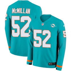 Nike Dolphins 52 Raekwon McMillan Aqua Green Team Color Men s Stitched NFL Limited Therma Long Sleeve Jersey Nike Dolphins 52 Raekwon McMillan Aqua Green Team Color Men s Stitched NFL Limited Therma Long Sleeve Jersey