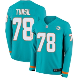 Nike Dolphins 78 Laremy Tunsil Aqua Green Team Color Men s Stitched NFL Limited Therma Long Sleeve Jersey Nike Dolphins 78 Laremy Tunsil Aqua Green Team Color Men s Stitched NFL Limited Therma Long Sleeve Jersey