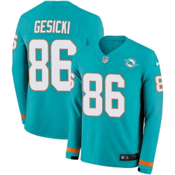 Nike Dolphins 86 Mike Gesicki Aqua Green Team Color Men s Stitched NFL Limited Therma Long Sleeve Jersey Nike Dolphins 86 Mike Gesicki Aqua Green Team Color Men s Stitched NFL Limited Therma Long Sleeve Jersey