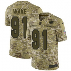 Nike Dolphins #91 Cameron Wake Camo Mens Stitched NFL Limited 2018 Salute To Service Jersey Nike Dolphins #91 Cameron Wake Camo Mens Stitched NFL Limited 2018 Salute To Service Jersey