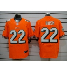 Nike Miami Dolphins 22 Reggie Bush Orange Elite NFL Jersey