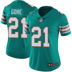 Nike Dolphins #21 Frank Gore Aqua Green Alternate Womens Stitched NFL Vapor Untouchable Limited Jersey Nike Dolphins #21 Frank Gore Aqua Green Alternate Womens Stitched NFL Vapor Untouchable Limited Jersey