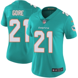 Nike Dolphins #21 Frank Gore Aqua Green Team Color Womens Stitched NFL Vapor Untouchable Limited Jersey Nike Dolphins #21 Frank Gore Aqua Green Team Color Womens Stitched NFL Vapor Untouchable Limited Jersey
