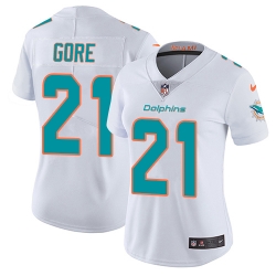 Nike Dolphins #21 Frank Gore White Womens Stitched NFL Vapor Untouchable Limited Jersey Nike Dolphins #21 Frank Gore White Womens Stitched NFL Vapor Untouchable Limited Jersey