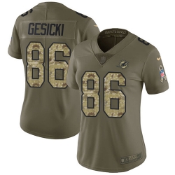 Nike Dolphins #86 Mike Gesicki Olive Camo Womens Stitched NFL Limited 2017 Salute to Service Jersey Nike Dolphins #86 Mike Gesicki Olive Camo Womens Stitched NFL Limited 2017 Salute to Service Jersey