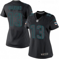 Womens Nike Miami Dolphins 13 Dan Marino Limited Black Impact NFL Jersey Womens Nike Miami Dolphins 13 Dan Marino Limited Black Impact NFL Jersey