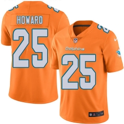Youth Nike Dolphins 25 Xavien Howard Orange Stitched NFL Limited Rush Jersey Youth Nike Dolphins 25 Xavien Howard Orange Stitched NFL Limited Rush Jersey