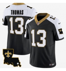 Men New Orleans Saints 13 Michael Thomas Black White 2023 F U S E  1987 Legacy Vapor Stitched Jersey