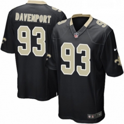 Mens Nike New Orleans Saints 93 Marcus Davenport Game Black Team Color NFL Jersey Mens Nike New Orleans Saints 93 Marcus Davenport Game Black Team Color NFL Jersey