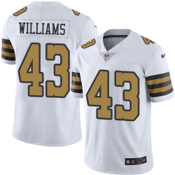 Nike Saints #43 Marcus Williams White Mens Stitched NFL Limited Rush Jersey Nike Saints #43 Marcus Williams White Mens Stitched NFL Limited Rush Jersey